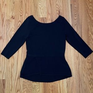 White House Black Market Navy Blue Top